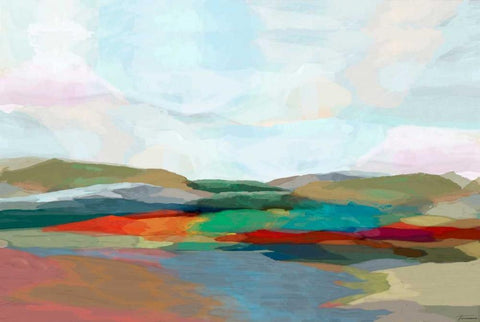 Strata IV Black Ornate Wood Framed Art Print with Double Matting by Tienhaara, Michael