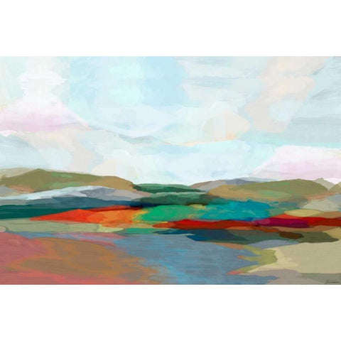 Strata IV White Modern Wood Framed Art Print by Tienhaara, Michael