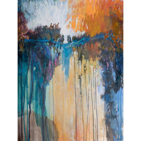 Cascading Memories II Black Modern Wood Framed Art Print by Tienhaara, Michael