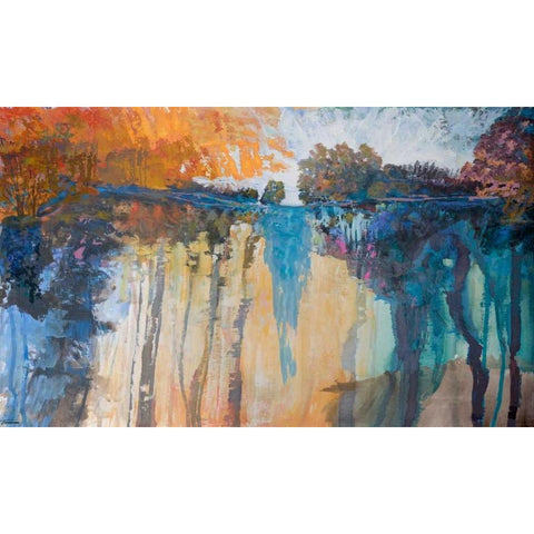 Cascading Memories IV Gold Ornate Wood Framed Art Print with Double Matting by Tienhaara, Michael