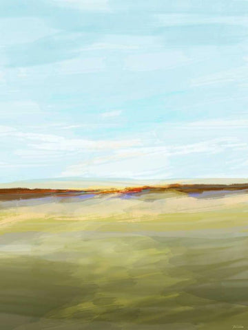 Endless Vista I White Modern Wood Framed Art Print with Double Matting by Tienhaara, Michael