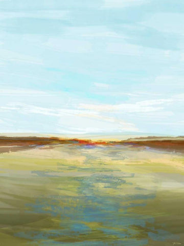 Endless Vista II White Modern Wood Framed Art Print with Double Matting by Tienhaara, Michael