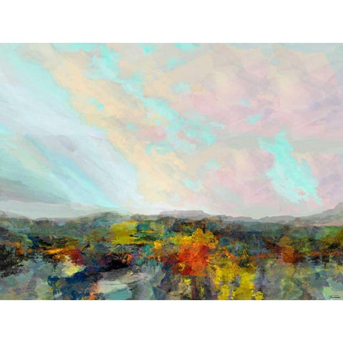 Formations Big Sky II Gold Ornate Wood Framed Art Print with Double Matting by Tienhaara, Michael