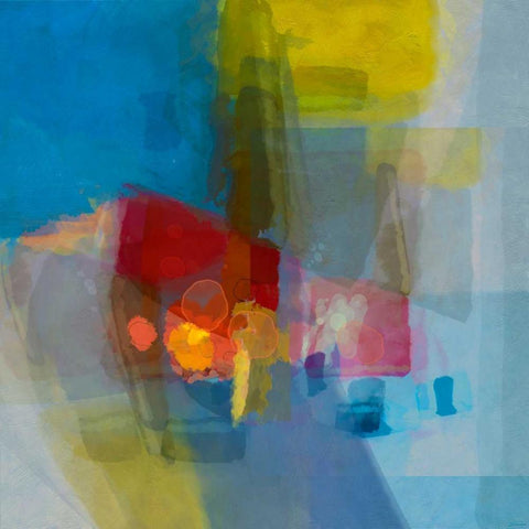 Galactic IV White Modern Wood Framed Art Print by Tienhaara, Michael