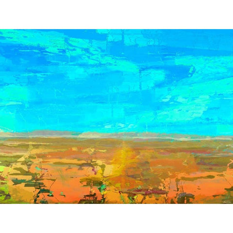 Mosaic Vista I Black Modern Wood Framed Art Print with Double Matting by Tienhaara, Michael