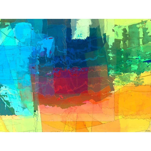 Pulsations I White Modern Wood Framed Art Print by Tienhaara, Michael