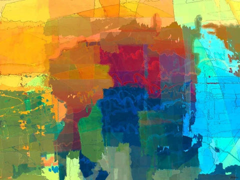 Pulsations II White Modern Wood Framed Art Print with Double Matting by Tienhaara, Michael