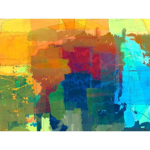 Pulsations II White Modern Wood Framed Art Print by Tienhaara, Michael