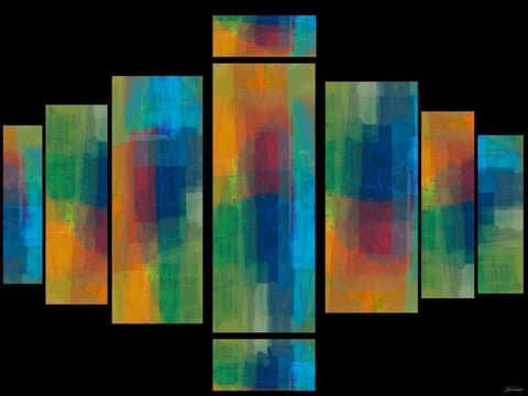 Sequential I Black Ornate Wood Framed Art Print with Double Matting by Tienhaara, Michael