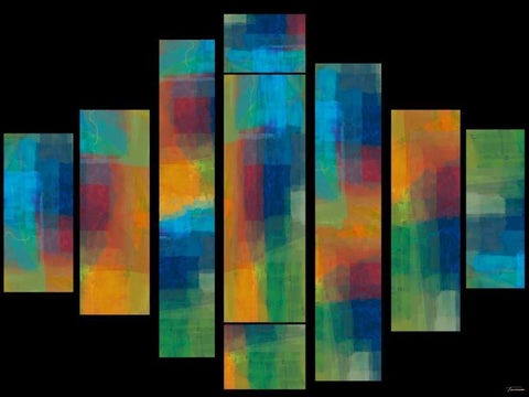 Sequential II White Modern Wood Framed Art Print with Double Matting by Tienhaara, Michael