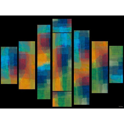 Sequential II Black Modern Wood Framed Art Print with Double Matting by Tienhaara, Michael