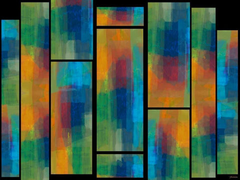 Sequential III Black Ornate Wood Framed Art Print with Double Matting by Tienhaara, Michael