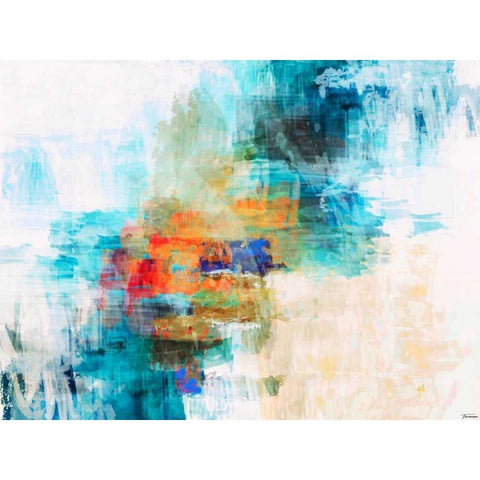 Splash I White Modern Wood Framed Art Print by Tienhaara, Michael