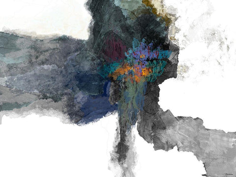 Interlude II Black Ornate Wood Framed Art Print with Double Matting by Tienhaara, Michael