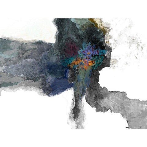 Interlude II Black Modern Wood Framed Art Print with Double Matting by Tienhaara, Michael