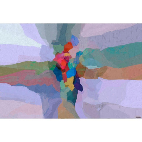 Cascading hues II Black Modern Wood Framed Art Print by Tienhaara, Michael