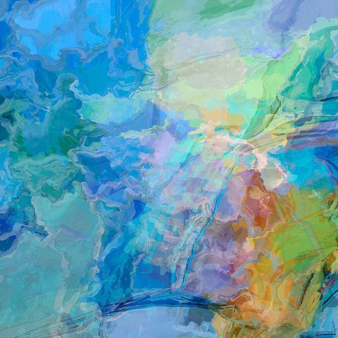 Random I Black Ornate Wood Framed Art Print with Double Matting by Tienhaara, Michael