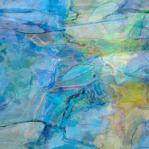 Random V White Modern Wood Framed Art Print with Double Matting by Tienhaara, Michael