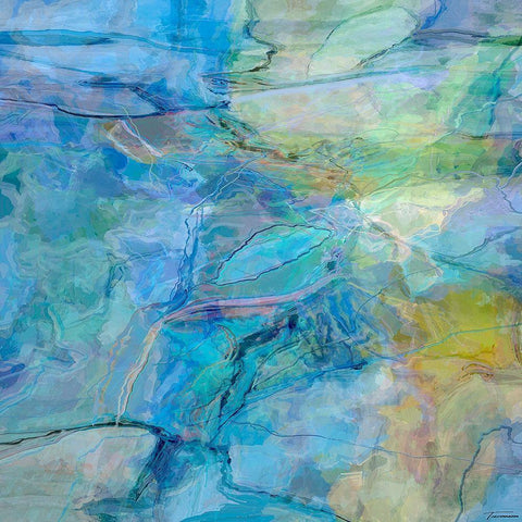 Random V Black Modern Wood Framed Art Print by Tienhaara, Michael