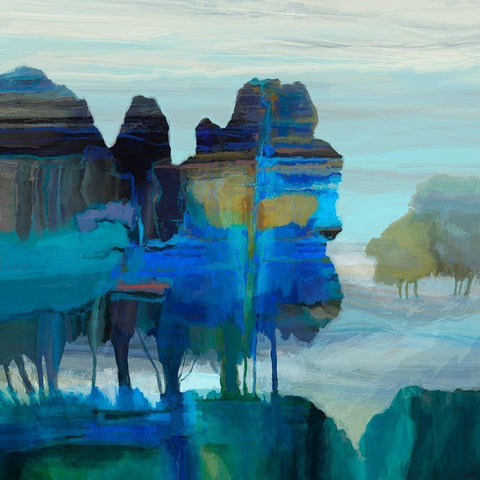 Ridge VI White Modern Wood Framed Art Print by Tienhaara, Michael