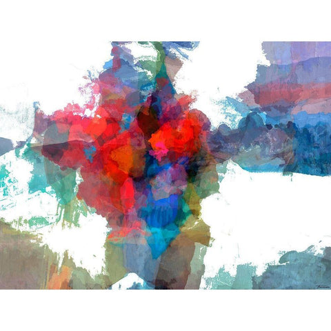 Spatial III White Modern Wood Framed Art Print by Tienhaara, Michael