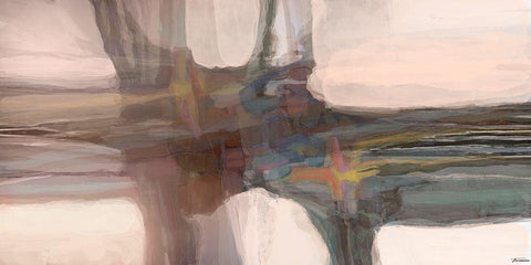 Beige Sculpture II White Modern Wood Framed Art Print with Double Matting by Tienhaara, Michael