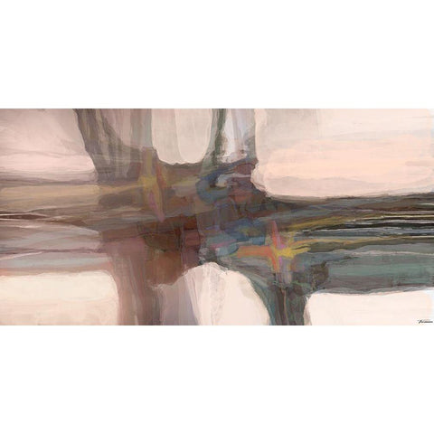 Beige Sculpture II Black Modern Wood Framed Art Print with Double Matting by Tienhaara, Michael