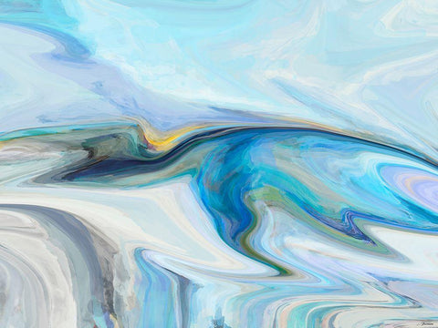 Dreams V White Modern Wood Framed Art Print with Double Matting by Tienhaara, Michael