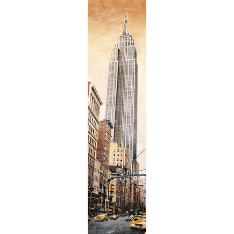 The Empire State Building Gold Ornate Wood Framed Art Print with Double Matting by Daniels, Matthew