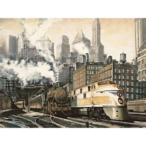 The Station, Chicago White Modern Wood Framed Art Print by Daniels, Matthew