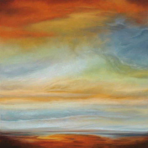 Earth and Sky II Black Ornate Wood Framed Art Print with Double Matting by Russel, Matt