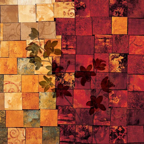 Segments I Gold Ornate Wood Framed Art Print with Double Matting by Wells, Marcia