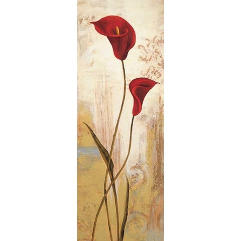 Panneau calla White Modern Wood Framed Art Print by Besson, Nathalie