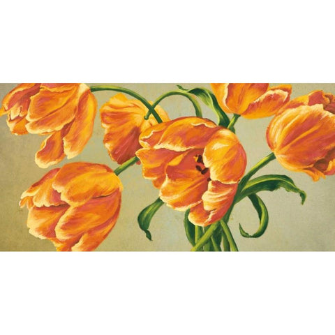 Poeme Gold Ornate Wood Framed Art Print with Double Matting by Besson, Nathalie