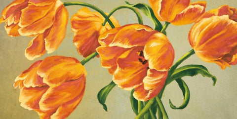 Poeme White Modern Wood Framed Art Print with Double Matting by Besson, Nathalie