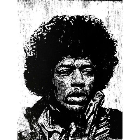 Hendrix Black Modern Wood Framed Art Print by Shigley, Neil