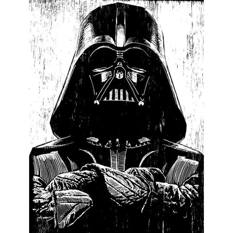 Vader Black Modern Wood Framed Art Print by Shigley, Neil
