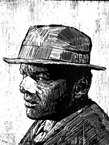 Jack Black Ornate Wood Framed Art Print with Double Matting by Shigley, Neil