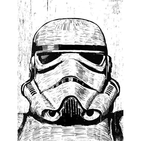 Stormtrooper White Modern Wood Framed Art Print by Shigley, Neil