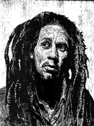 Marley White Modern Wood Framed Art Print with Double Matting by Shigley, Neil
