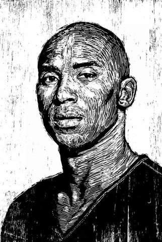 Kobe Black Ornate Wood Framed Art Print with Double Matting by Shigley, Neil