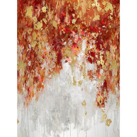 Cascading Fall I Gold Ornate Wood Framed Art Print with Double Matting by Robbins, Nikki