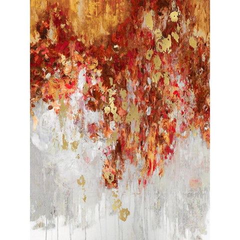 Cascading Fall II Gold Ornate Wood Framed Art Print with Double Matting by Robbins, Nikki