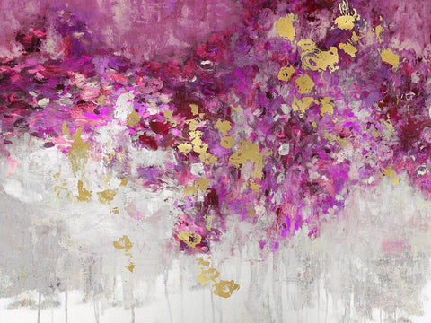 Charmed Magenta White Modern Wood Framed Art Print with Double Matting by Robbins, Nikki