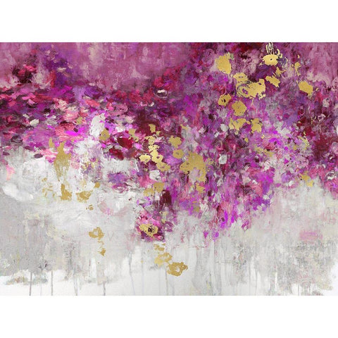 Charmed Magenta Gold Ornate Wood Framed Art Print with Double Matting by Robbins, Nikki