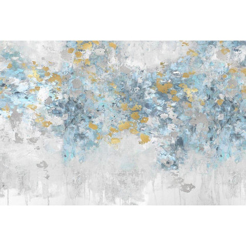 Charmed Aqua Black Modern Wood Framed Art Print with Double Matting by Robbins, Nikki