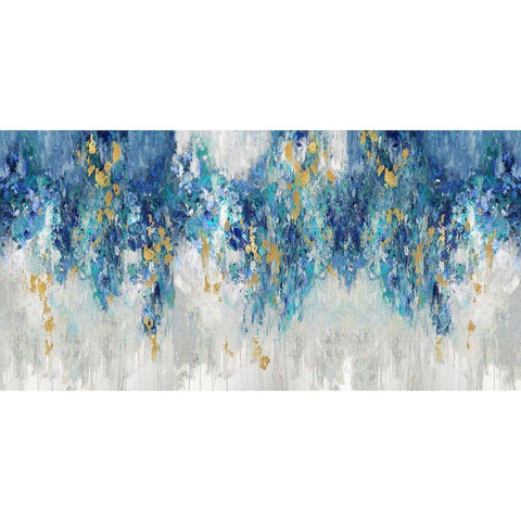 Charmed with Blues White Modern Wood Framed Art Print by Robbins, Nikki