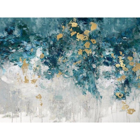 Charmed Teal White Modern Wood Framed Art Print by Robbins, Nikki