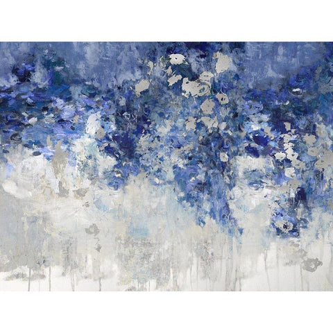 Charmed Indigo Gold Ornate Wood Framed Art Print with Double Matting by Robbins, Nikki