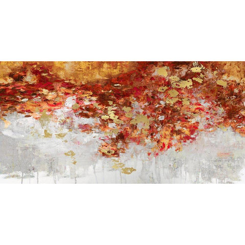 Charmed with Reds Black Modern Wood Framed Art Print with Double Matting by Robbins, Nikki
